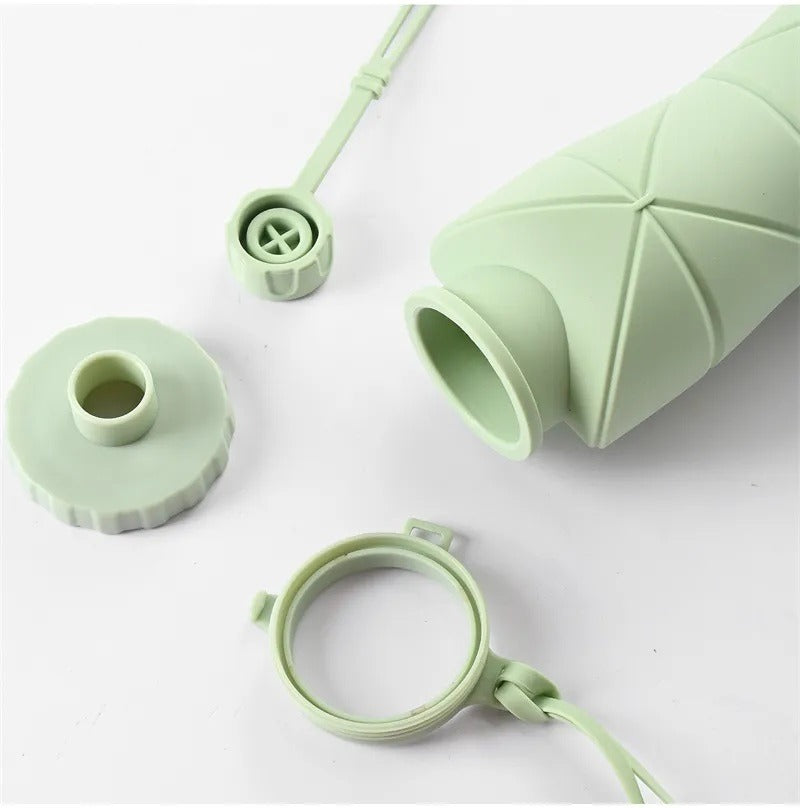 Silicon Foldable Bottle 600ml |(Random Color)