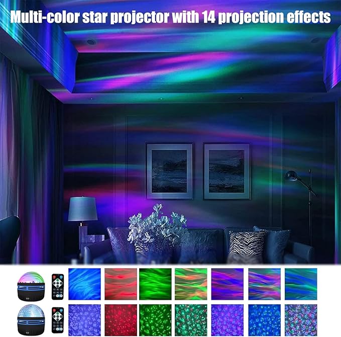 Led Aurora Night Light Projector