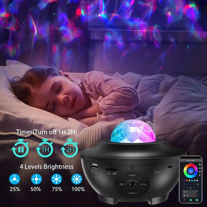 Starry Projector Light - Galaxy Ocean Wave